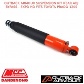 OUTBACK ARMOUR SUSPENSION KIT REAR ADJ BYPASS - EXPD HD FITS TOYOTA PRADO 120S